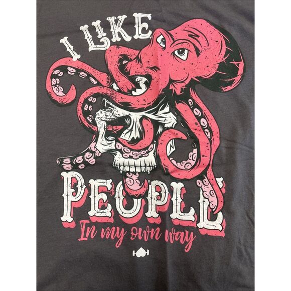 Wodbottom Women’s Large Short Sleeve Shirt “I Like People In My Own Way” - Picture 2 of 3